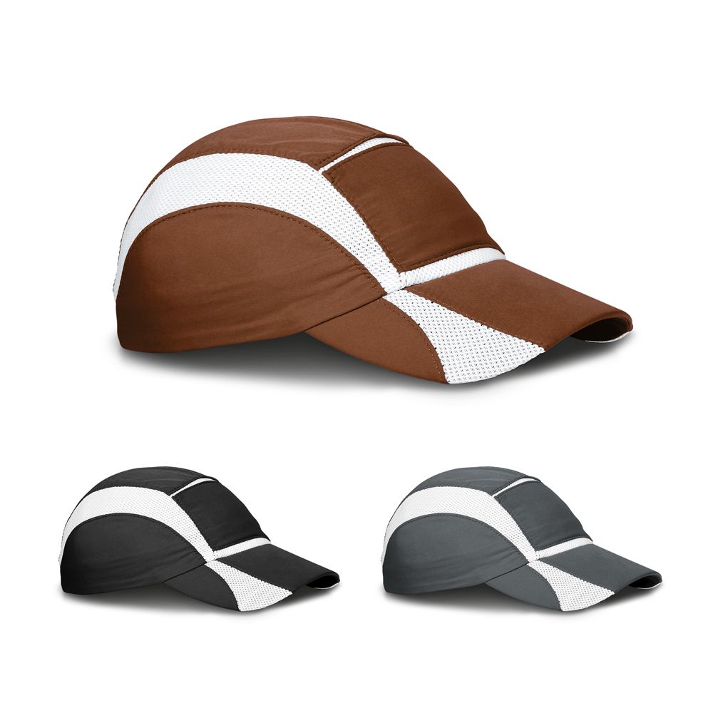 Gorras serigrafiadas luiz de poliéster con logo vista 1