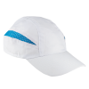Gorras serigrafiadas technical de poliéster blanco azul vista 1