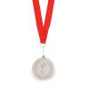 Trofeos y medallas medalla corum de metal rojo plata vista 1