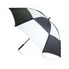 Paraguas grandes de golf budyx de plástico negro/blanco con impresión vista 1