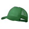 Gorras serigrafiadas clipak de poliéster verde con logo vista 1