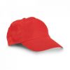 Gorras serigrafiadas chilka de poliéster rojo con impresión vista 1