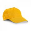 Gorras serigrafiadas campbel de poliéster amarillo con impresión vista 1