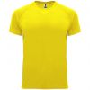 Camisetas técnicas roly bahrain niño de poliéster amarillo con impresión vista 1