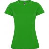 Camisetas técnicas roly montecarlo mujer de poliéster verde helecho con logo vista 1