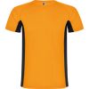 Camisetas técnicas roly shanghai niño de poliéster naranja fluor negro para personalizar vista 1