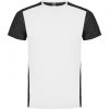 Camisetas técnicas roly zolder niño de poliéster blanco negro vigore con logo vista 1