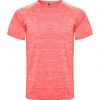 Camisetas técnicas roly austin de poliéster coral fluor vigore con publicidad vista 1