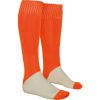 Equipaciones deportivas roly calcetas soccer de piel naranja con publicidad vista 1