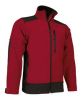 Ropa térmica para trabajar valento chaqueta valento softshell saponi de lycra rojo negro con impresión vista 1